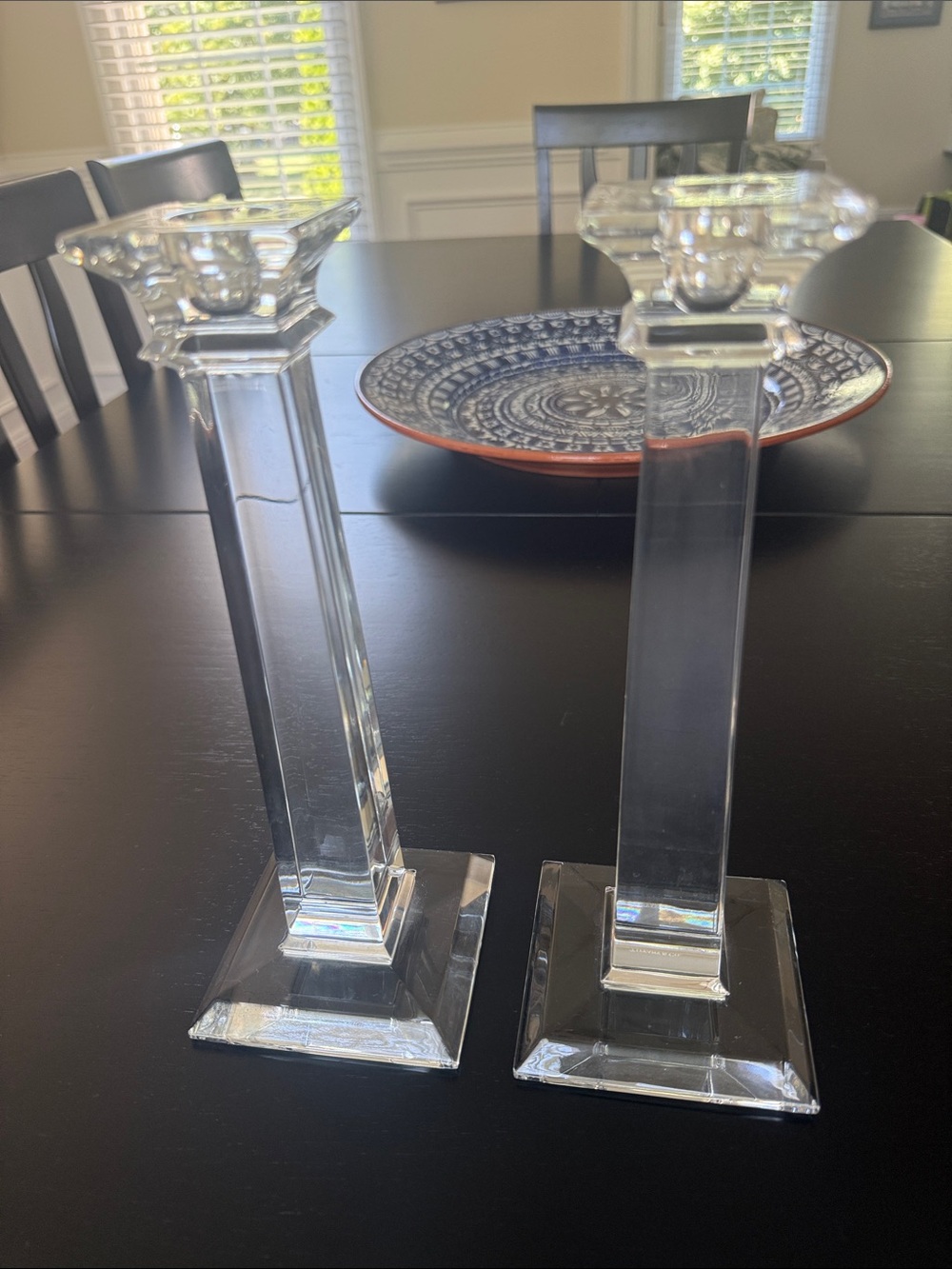 Tiffany & Co crystal candle holders (pair)